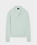 Ribbed Cotton-Cashmere Sweater Polo