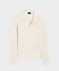 Ribbed Cotton-Cashmere Sweater Polo
