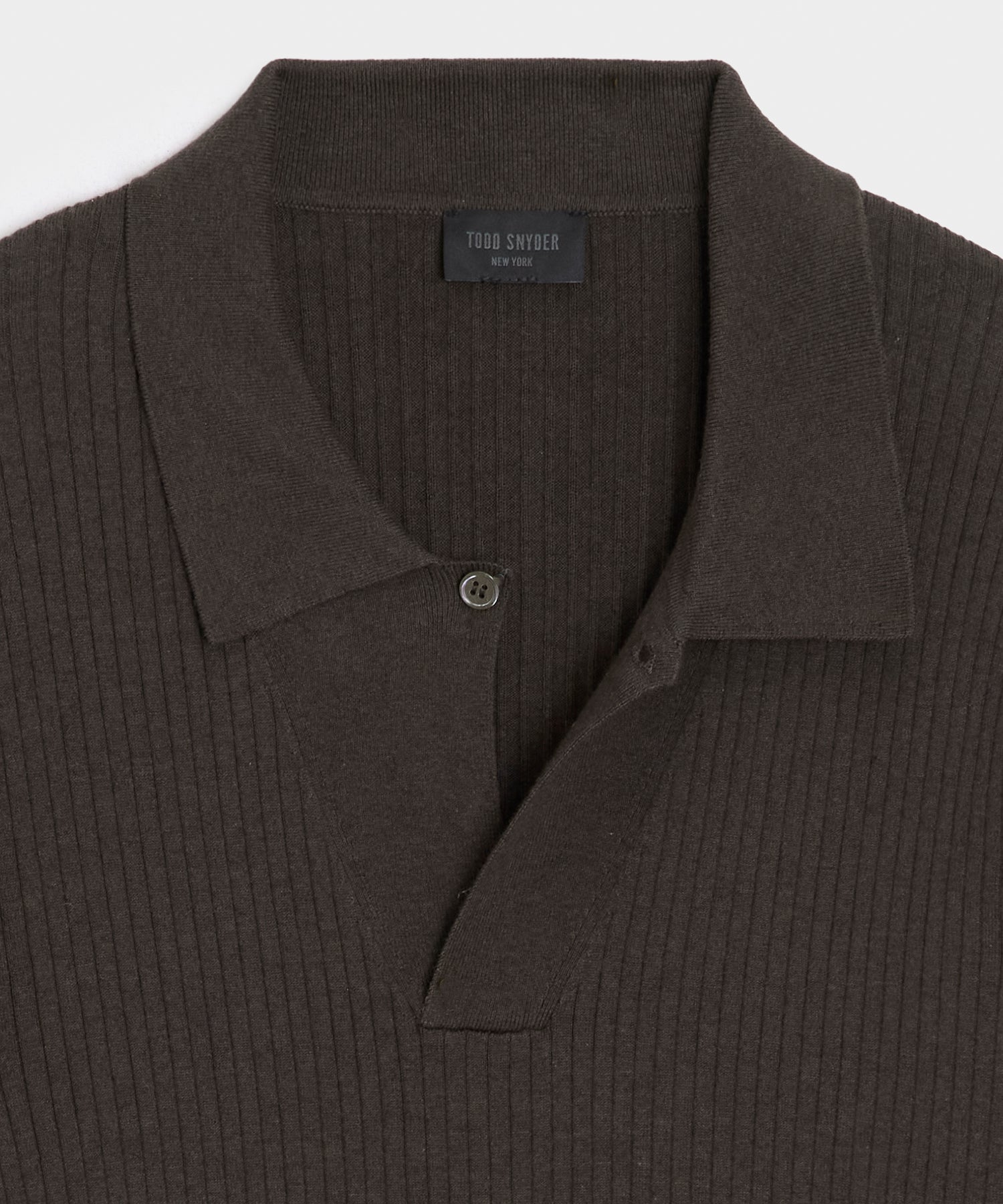 Ribbed Cotton-Cashmere Sweater Polo