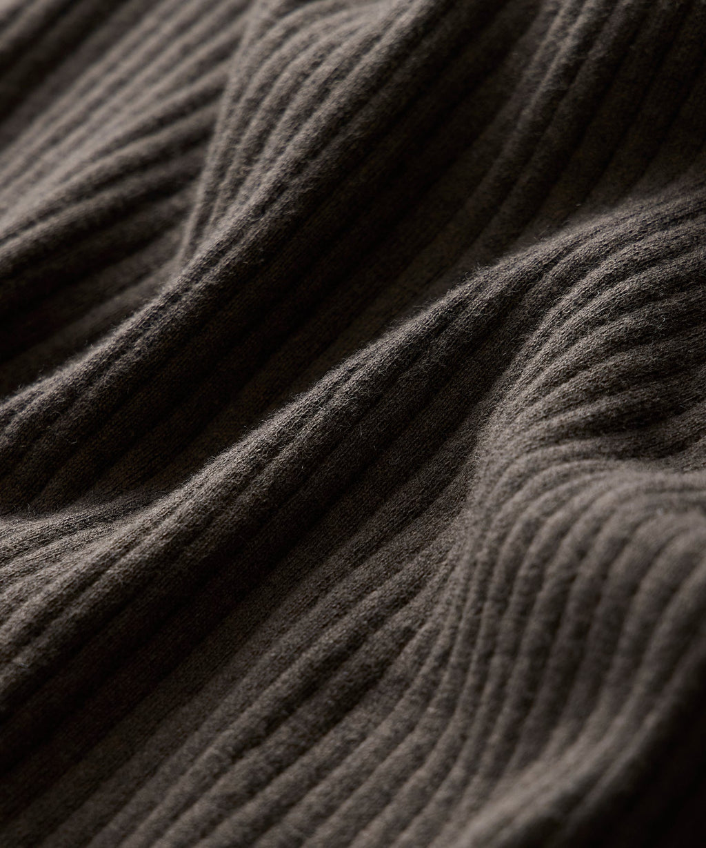 Ribbed Cotton-Cashmere Sweater Polo