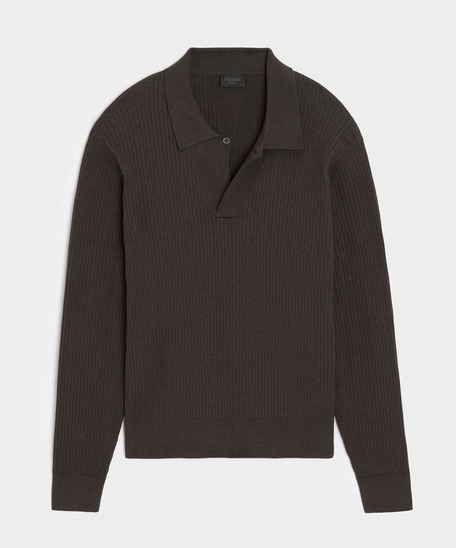 Ribbed Cotton-Cashmere Sweater Polo