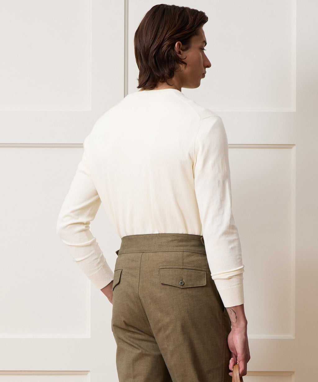 Cotton-Cashmere Crewneck Sweater