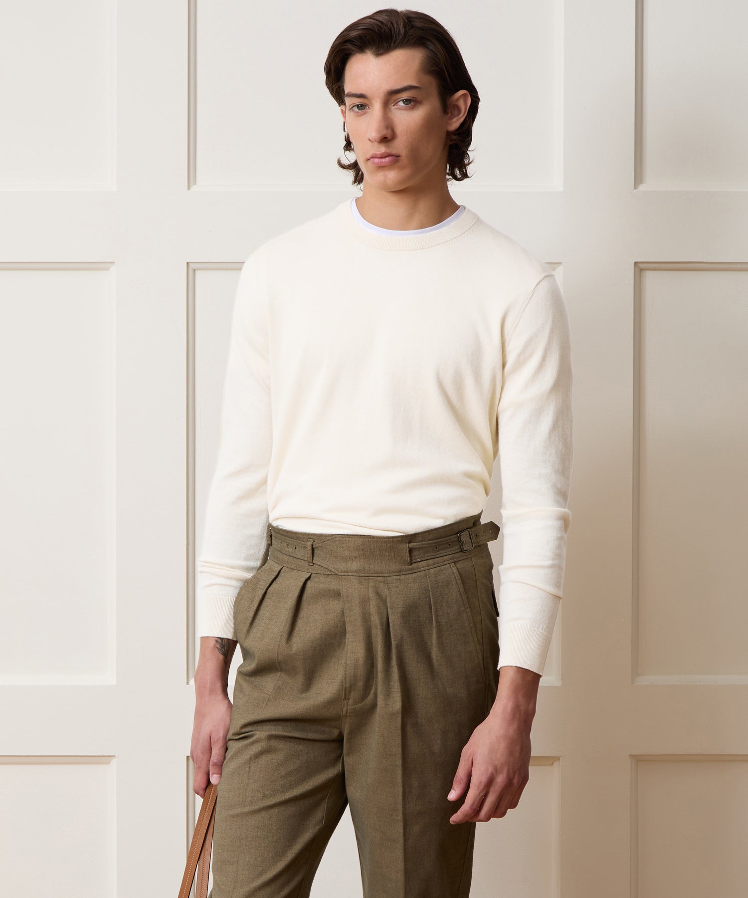 Cotton-Cashmere Crewneck Sweater