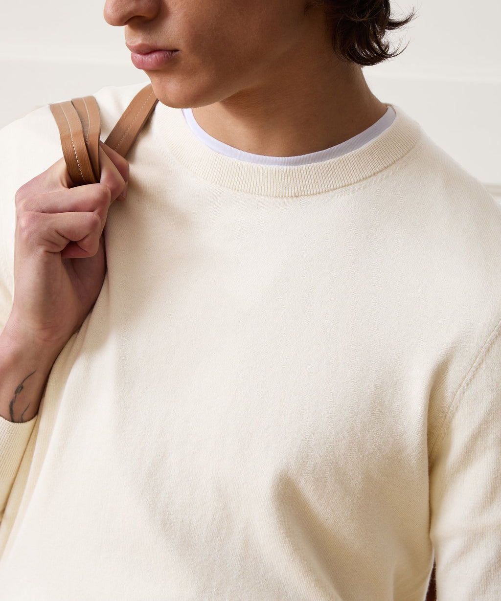 Cotton-Cashmere Crewneck Sweater
