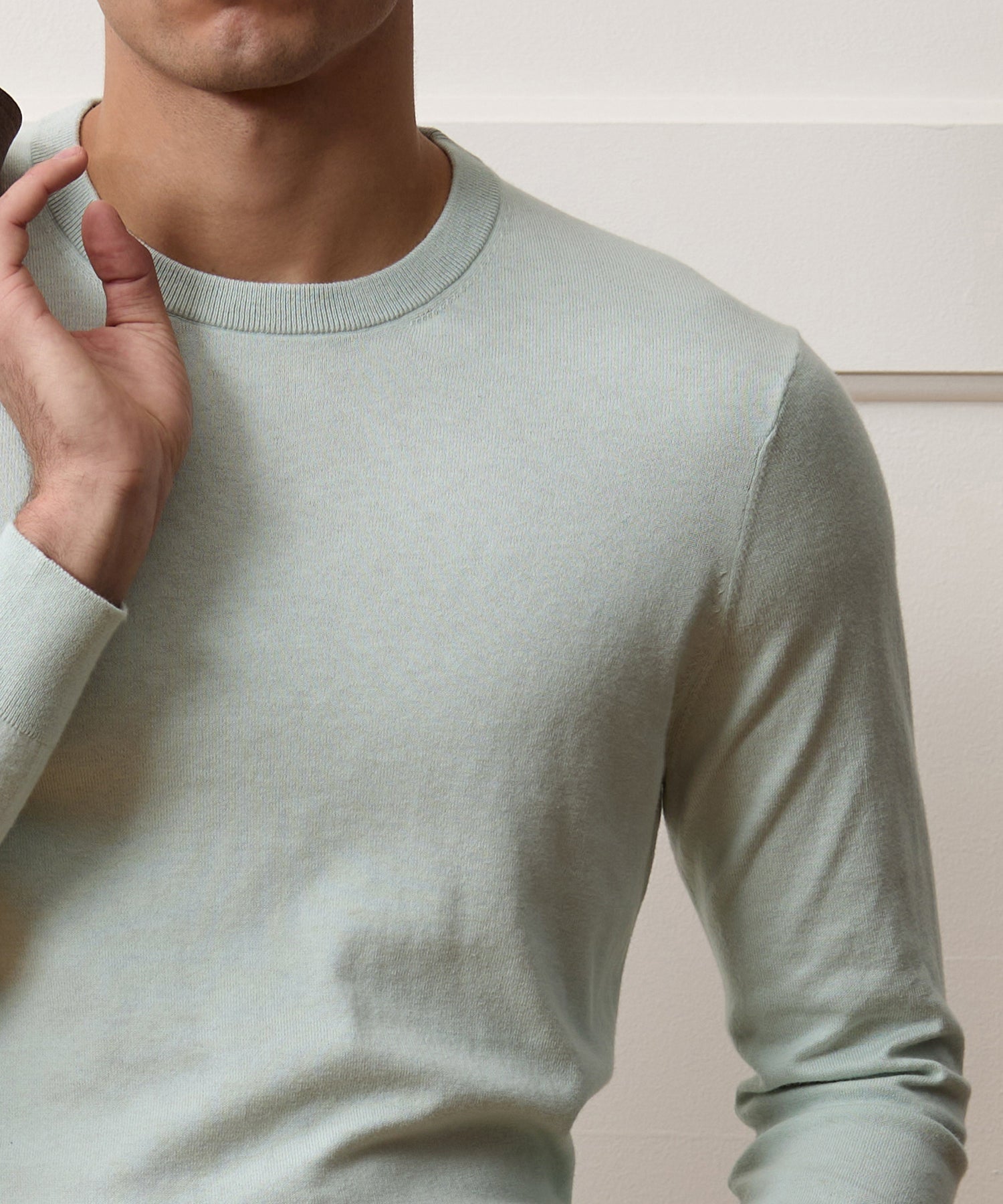 Cotton-Cashmere Crewneck Sweater