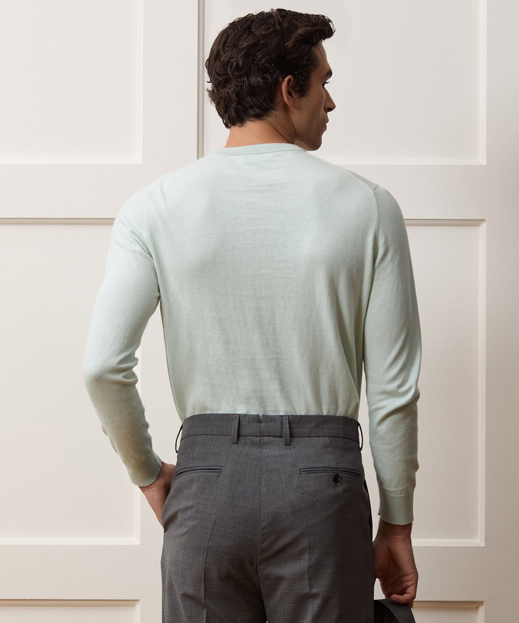 Cotton-Cashmere Crewneck Sweater