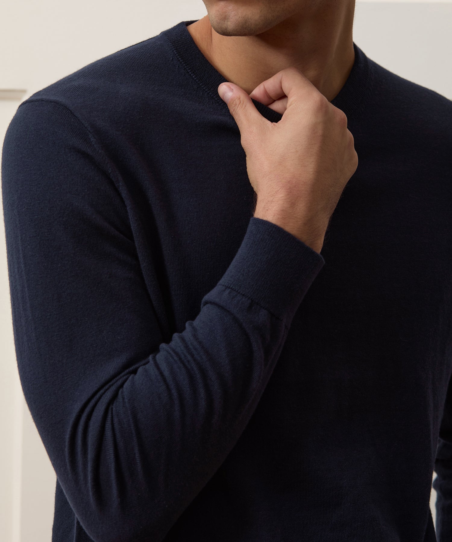 Cotton-Cashmere Crewneck Sweater