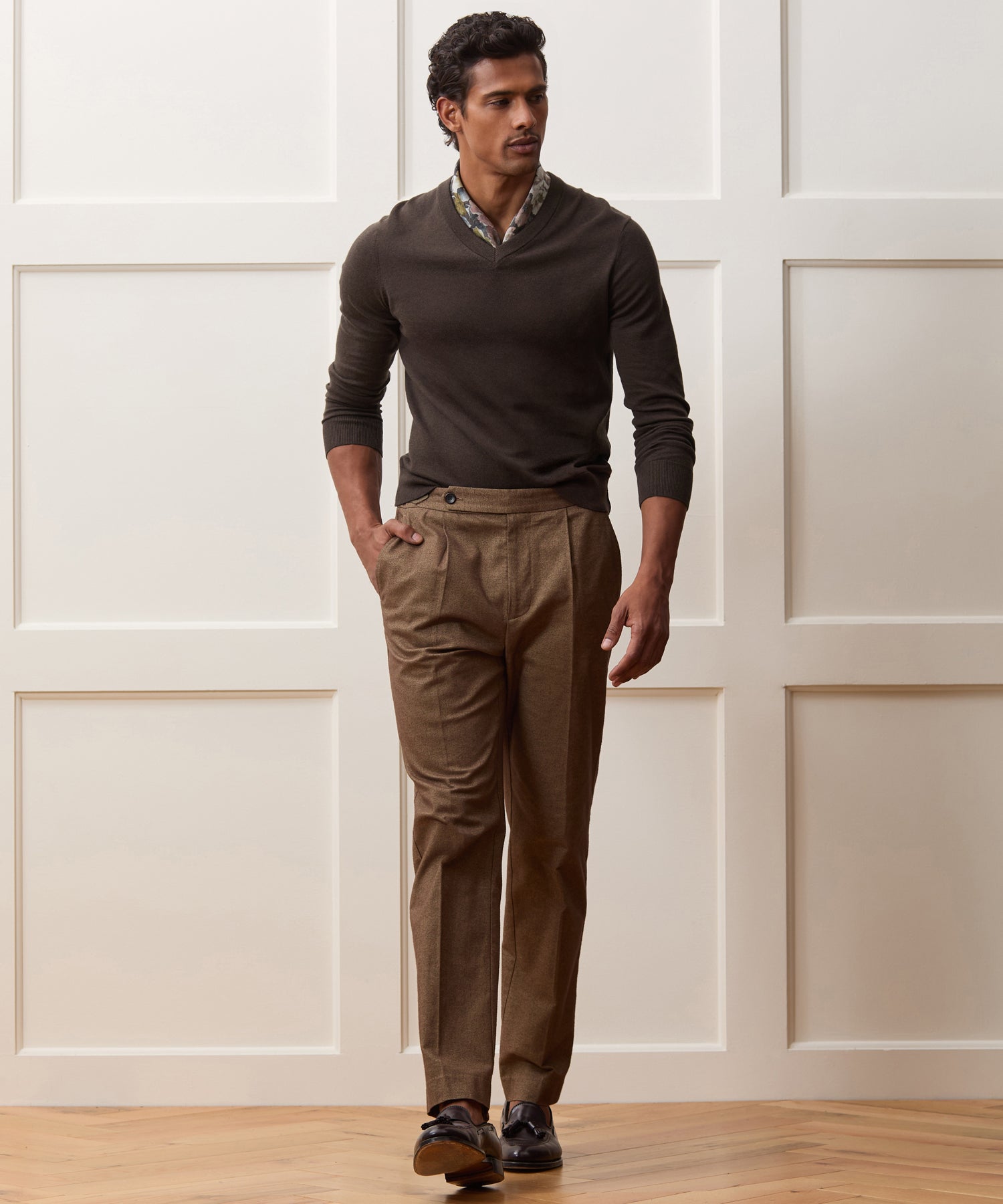 Cotton-Cashmere V-Neck