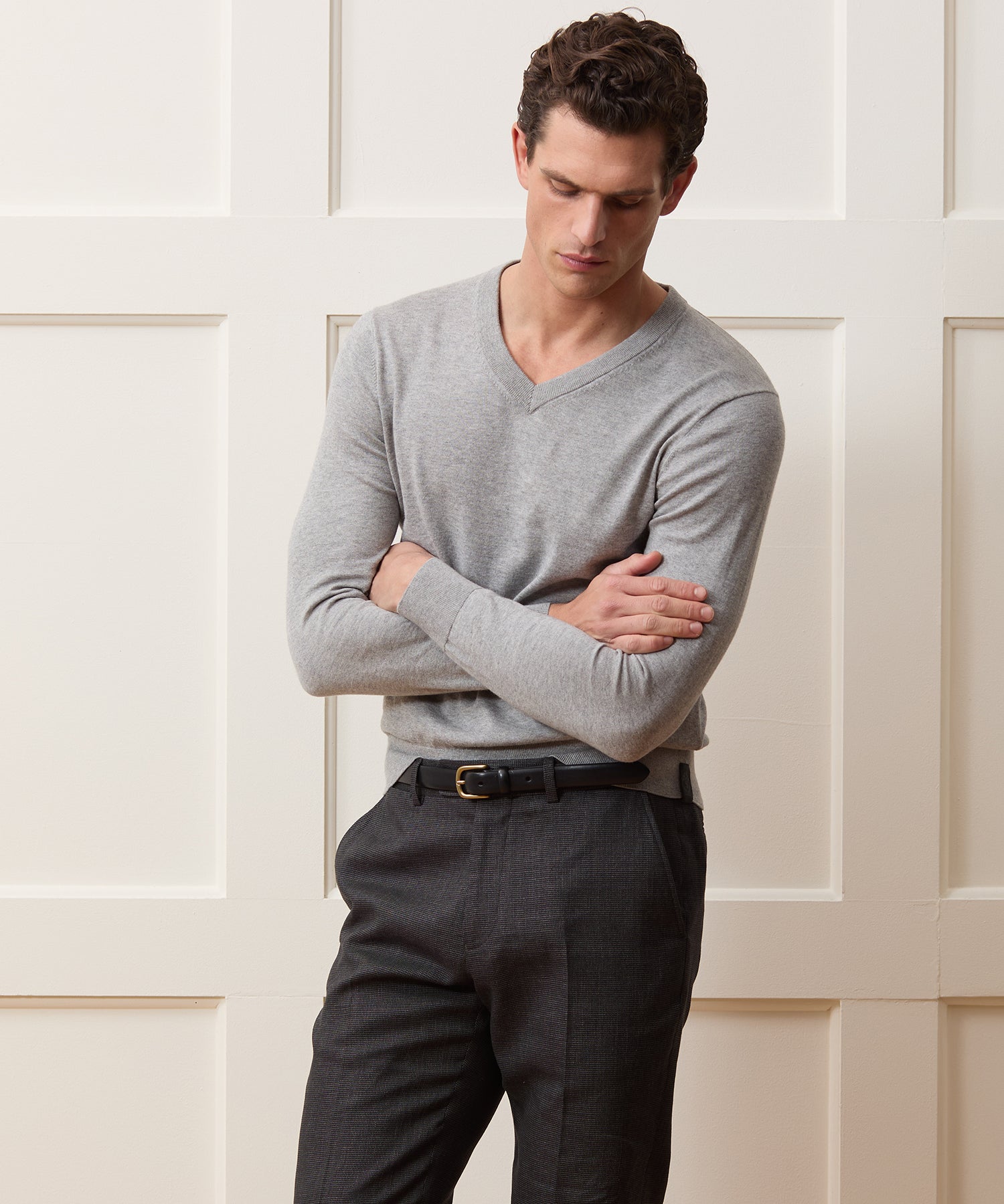 Cotton-Cashmere V-Neck