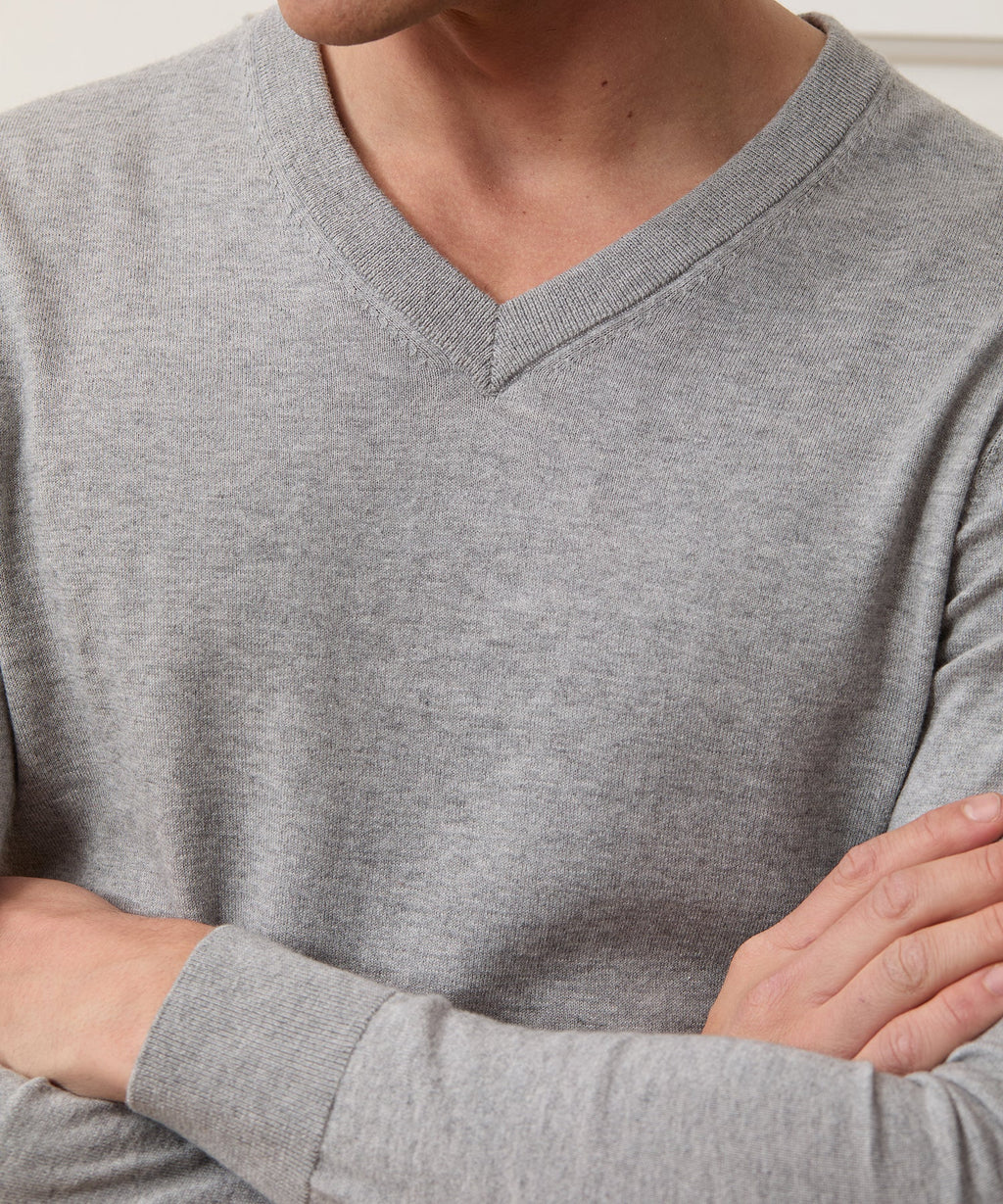 Cotton-Cashmere V-Neck