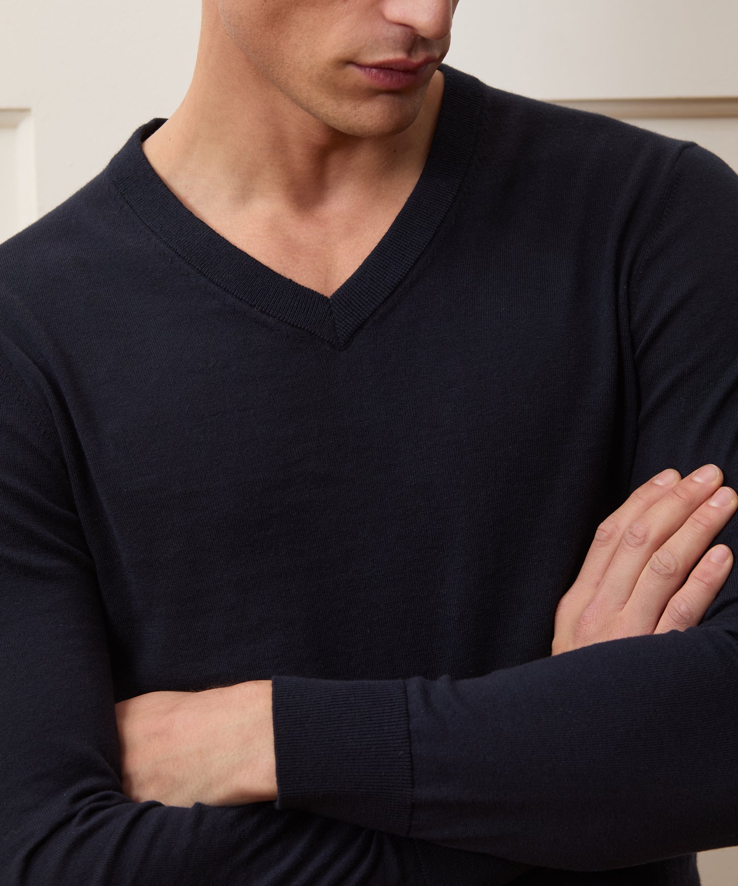 Cotton-Cashmere V-Neck