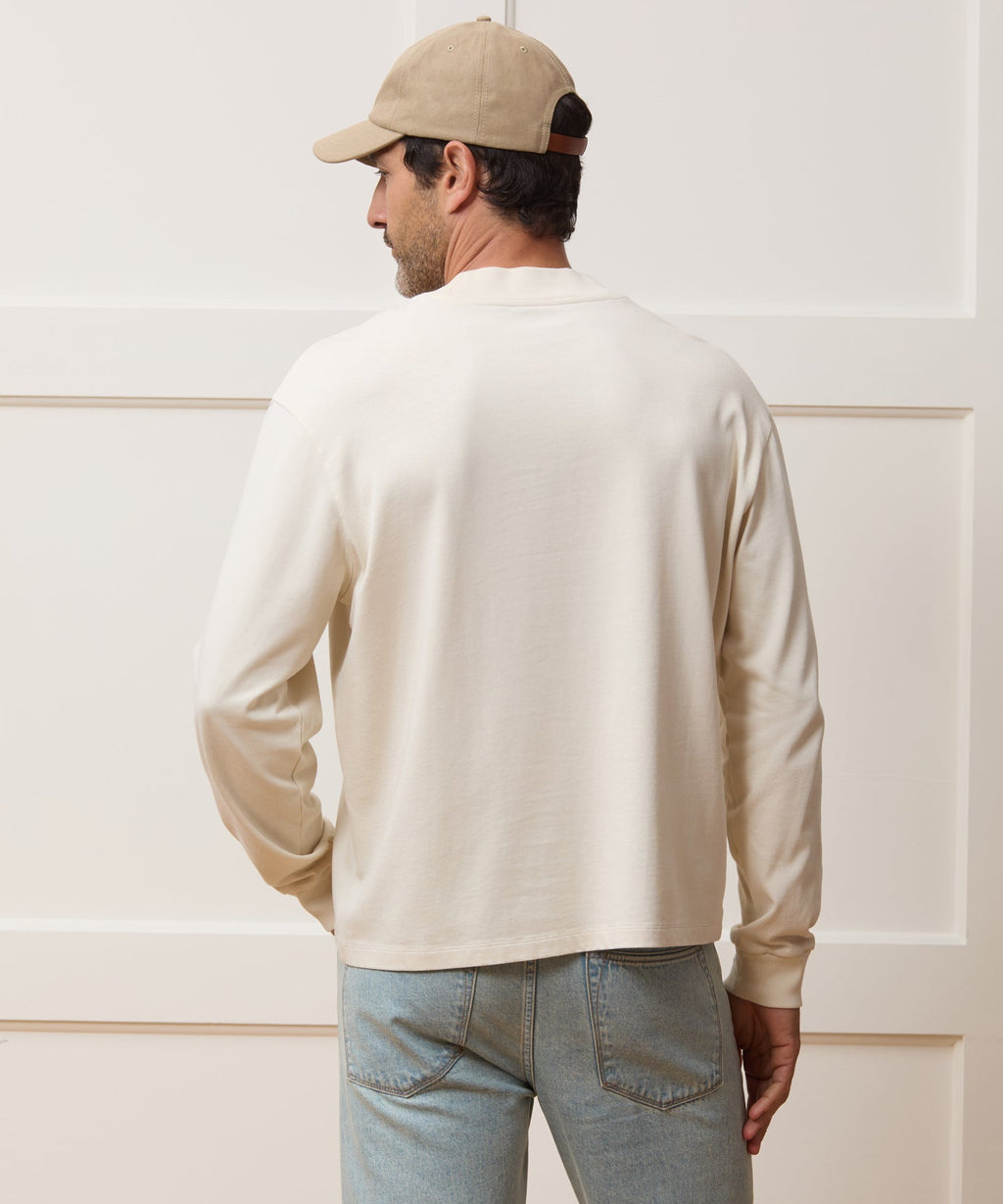 Boxy Jersey Mockneck Tee