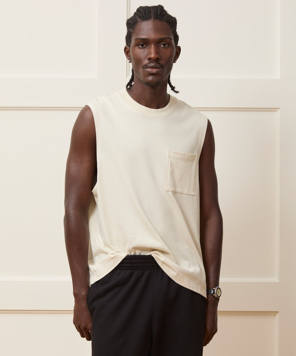 Boxy Jersey Muscle Tank