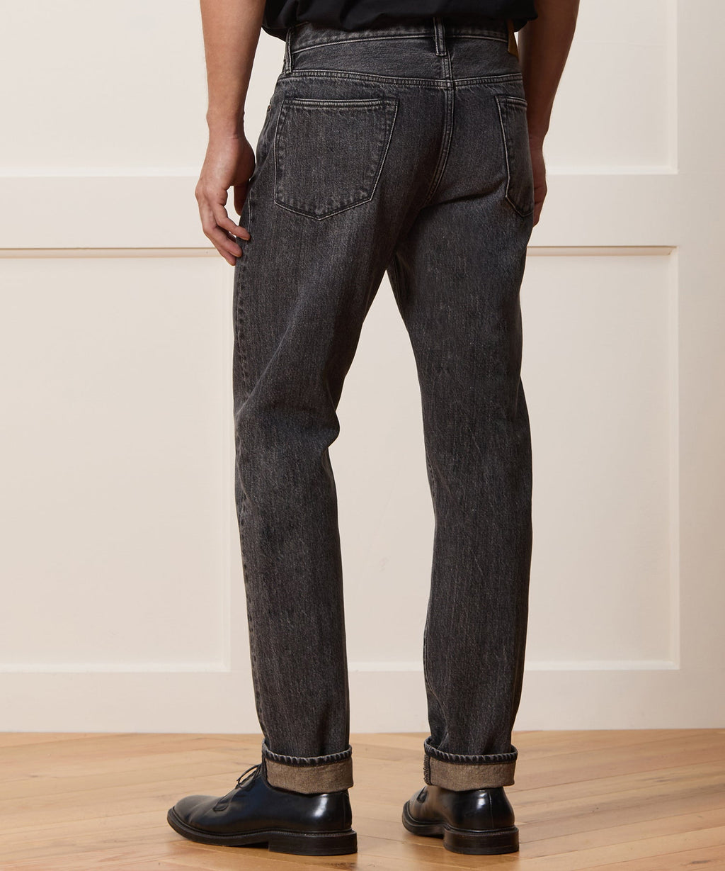 Slim Selvedge Jean in Charcoal