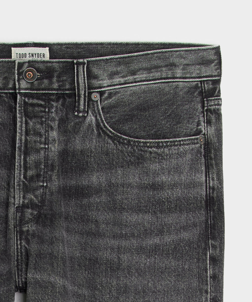 Slim Selvedge Jean in Charcoal