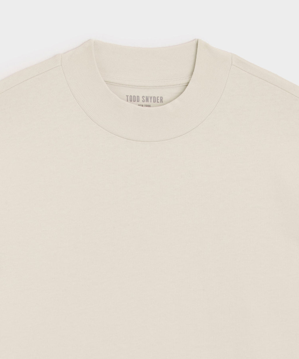Boxy Jersey Mockneck Tee