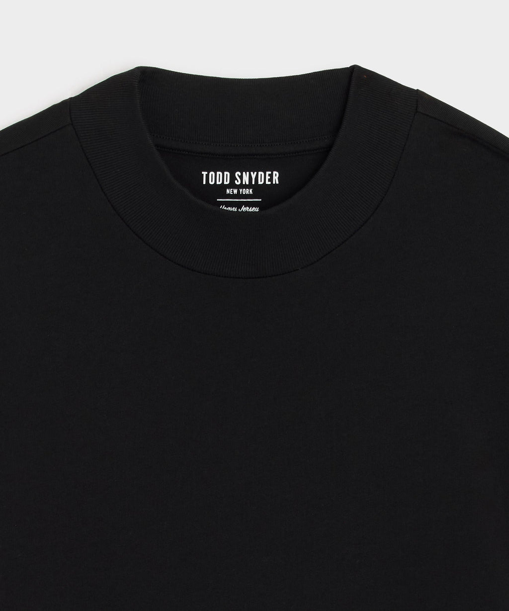 Boxy Jersey Mockneck Tee