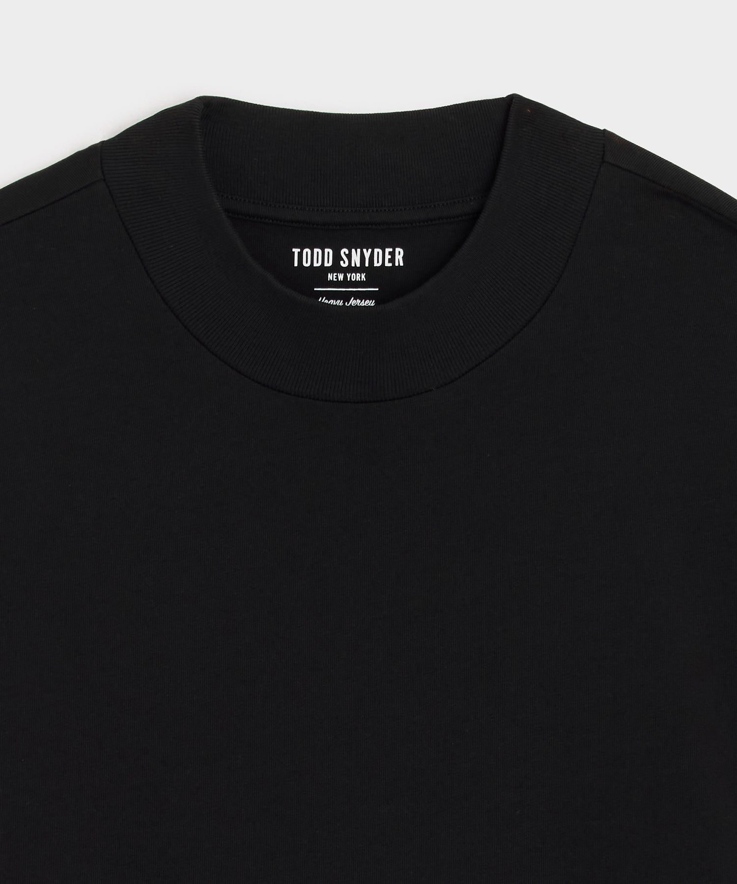 Boxy Jersey Mockneck Tee