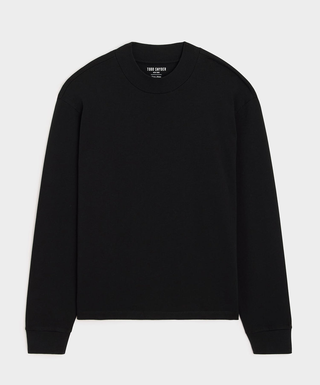 Boxy Jersey Mockneck Tee