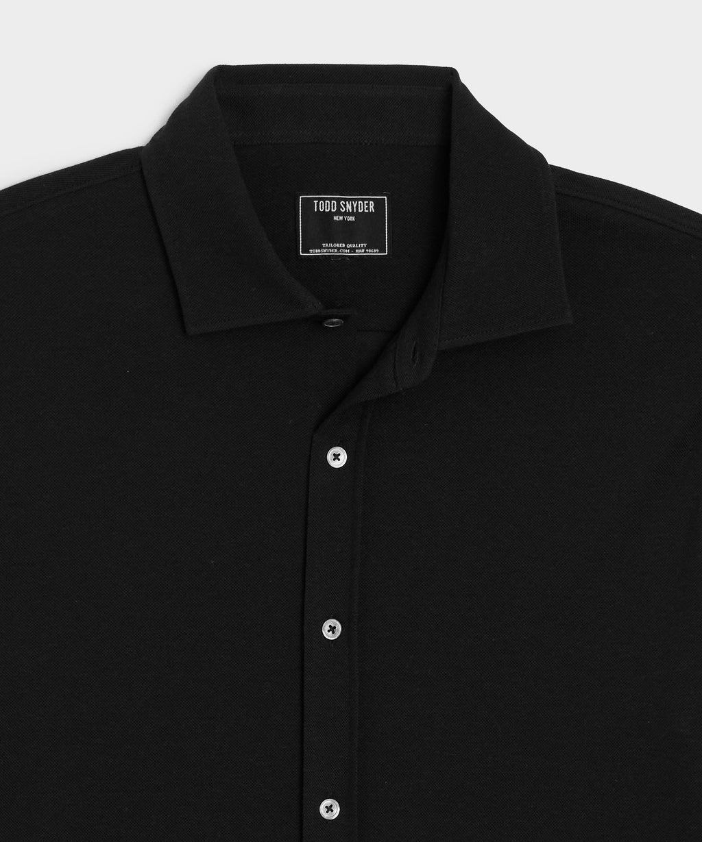 Cotton-Cashmere Pique Dress Shirt