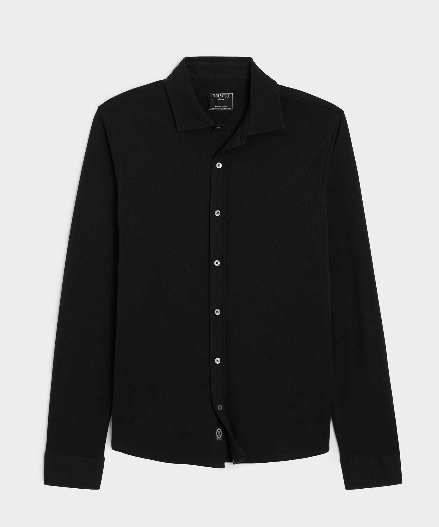 Cotton-Cashmere Pique Dress Shirt