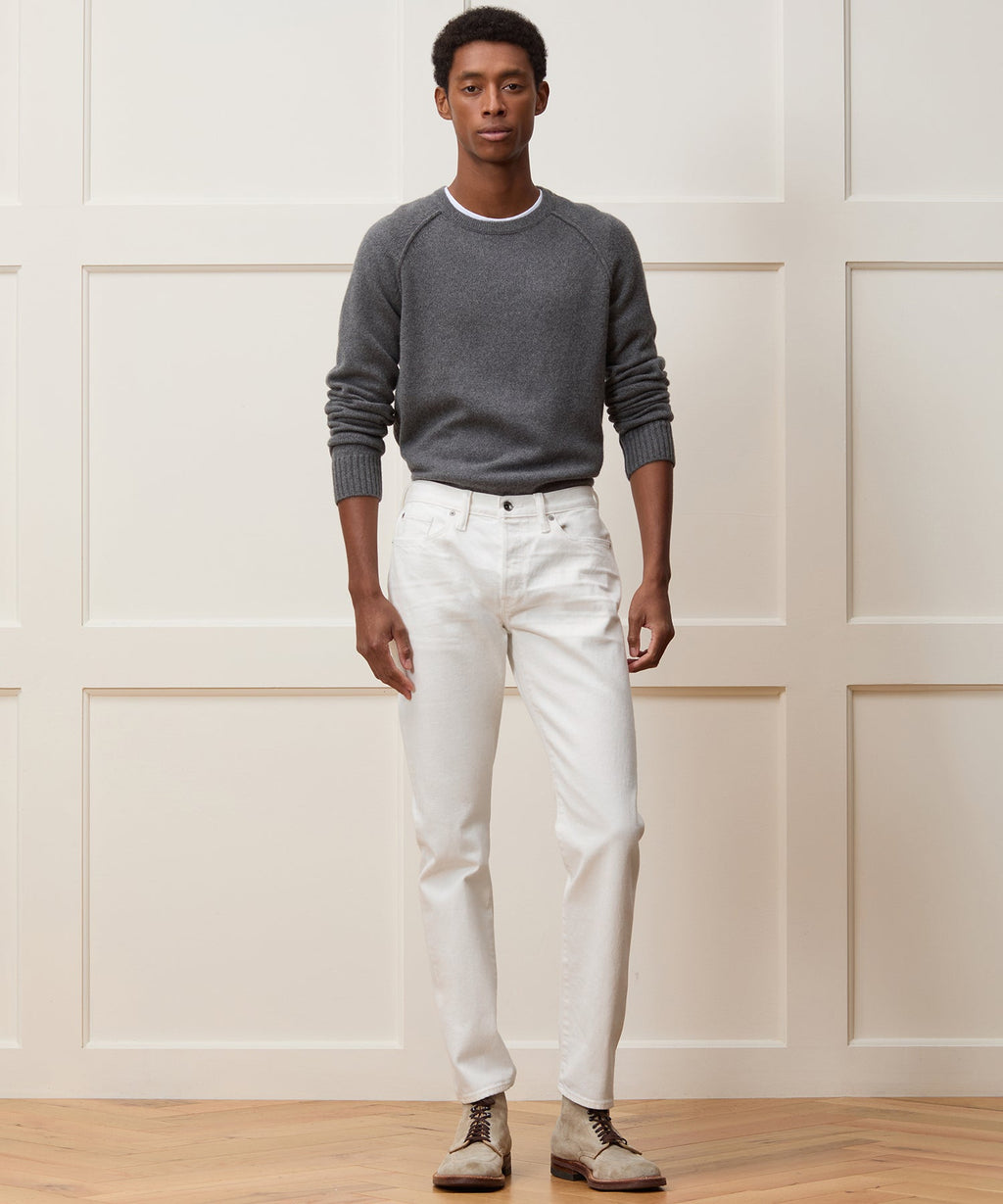 Slim Japanese Selvedge Stretch Jean in White