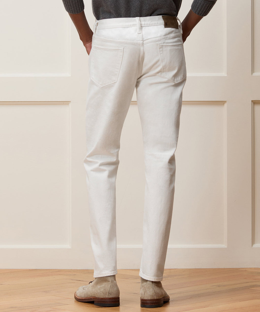 Slim Japanese Selvedge Stretch Jean in White