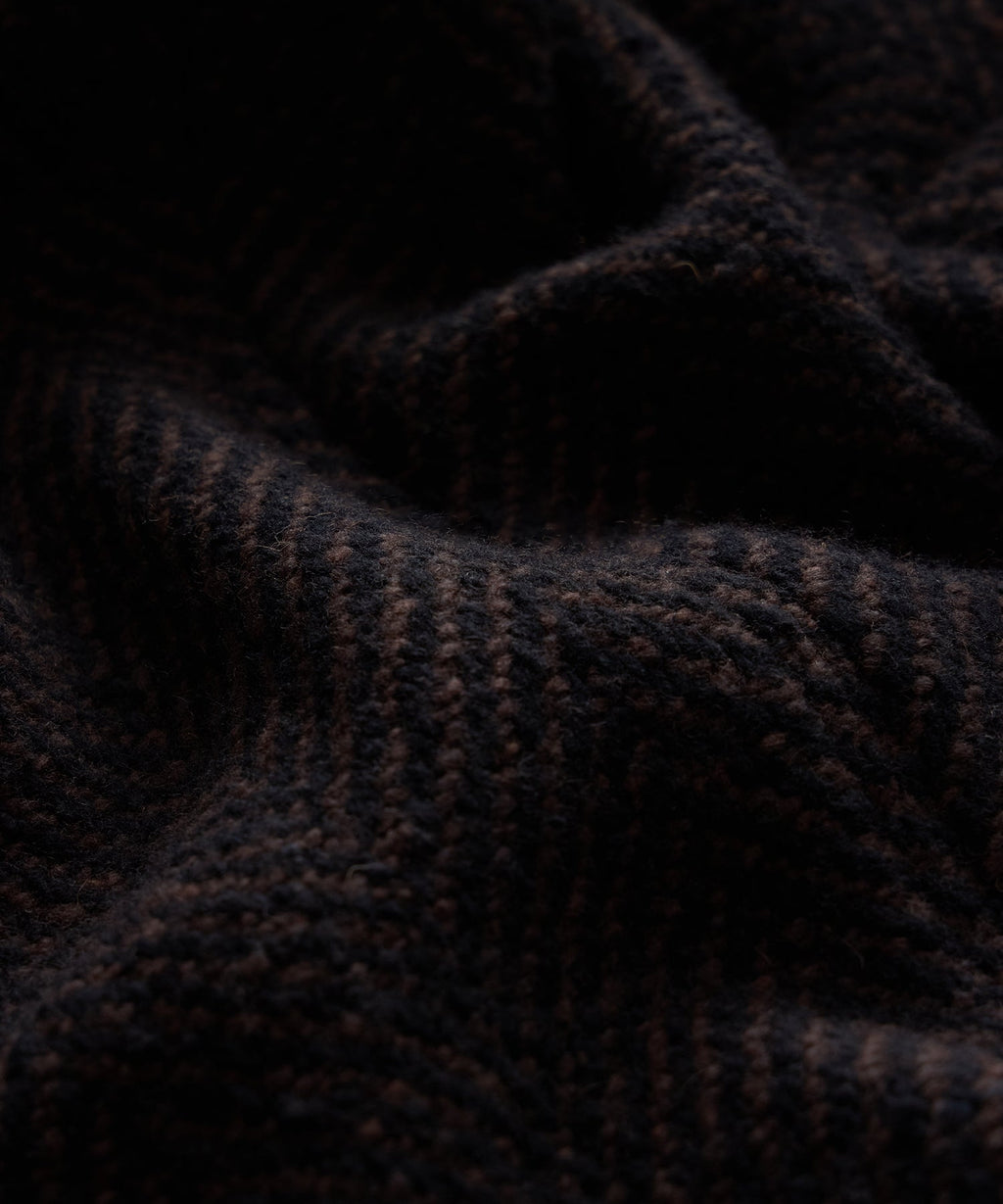 Italian Wool Herringbone Peacoat