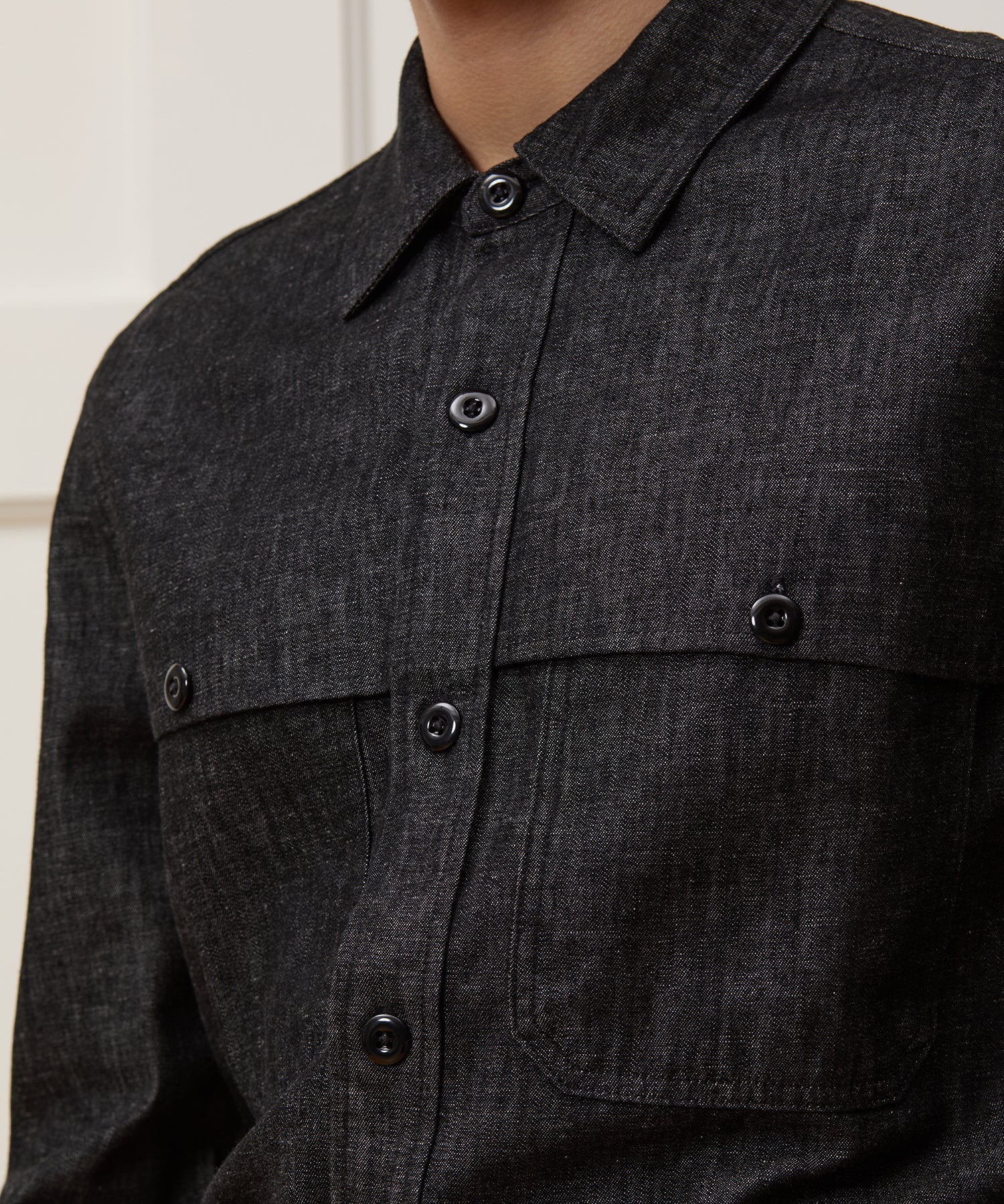 Denim Cape Shirt