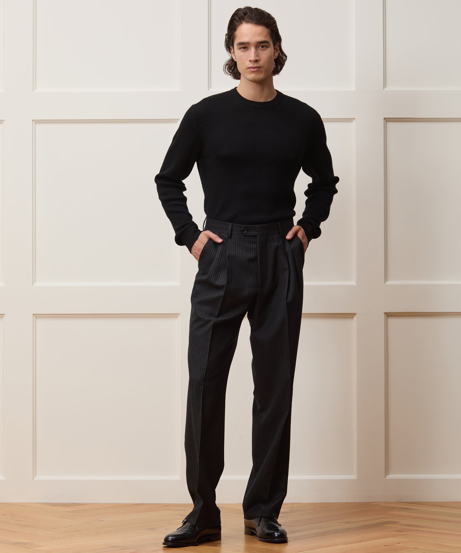 Merino Waffle Crewneck