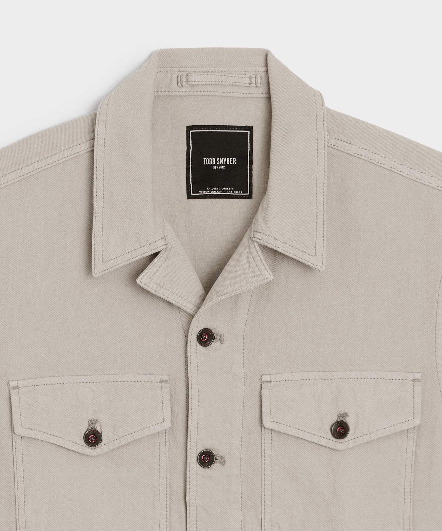 Cropped Denim Eisenhower Jacket