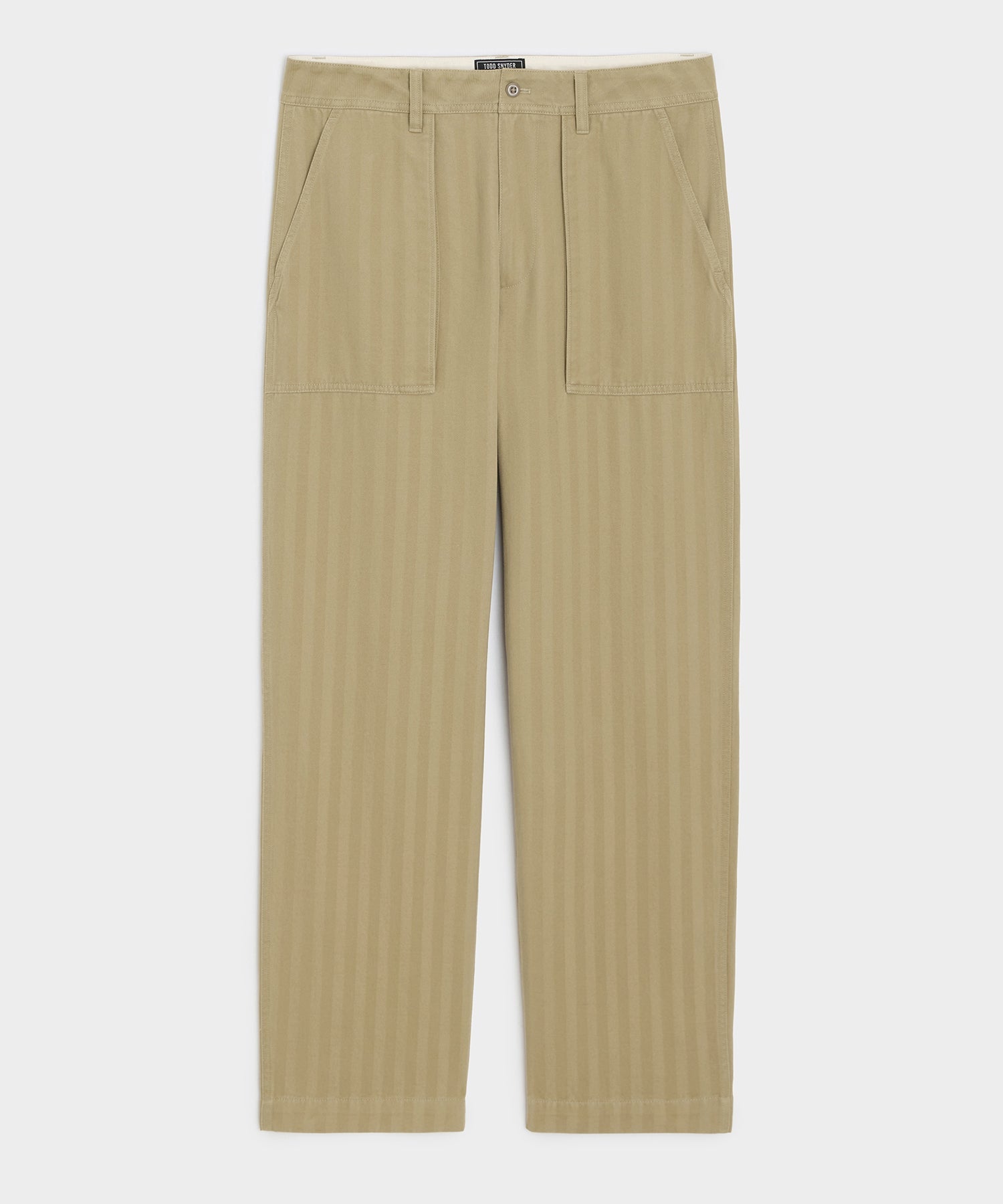 Relaxed Herringbone Twill Camp Pant