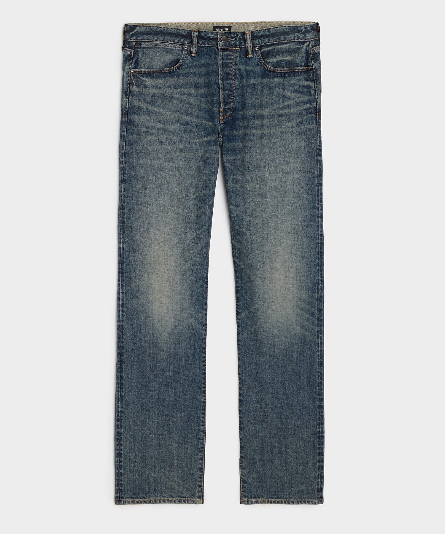 Straight Japanese Selvedge Stretch Jean in Worn Wash