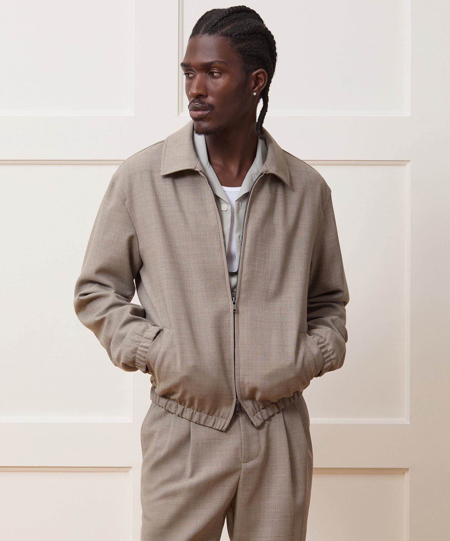Lightweight Italian Wool Bomber Jacket