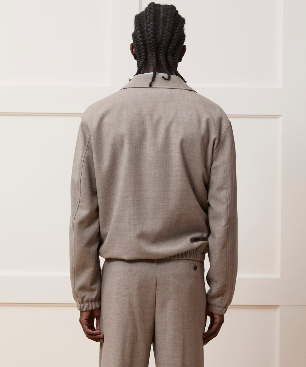 Lightweight Italian Wool Bomber Jacket
