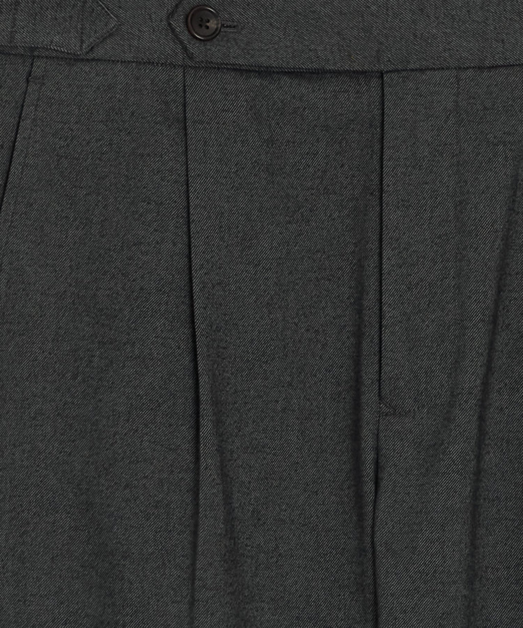 Italian Heathered Cotton Side Tab Trouser