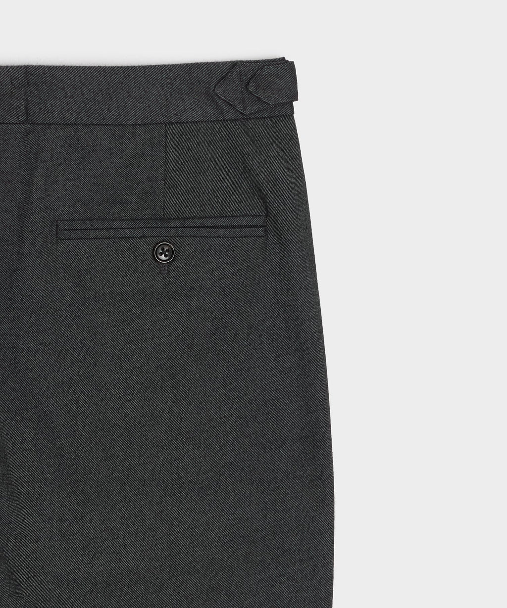 Italian Heathered Cotton Side Tab Trouser