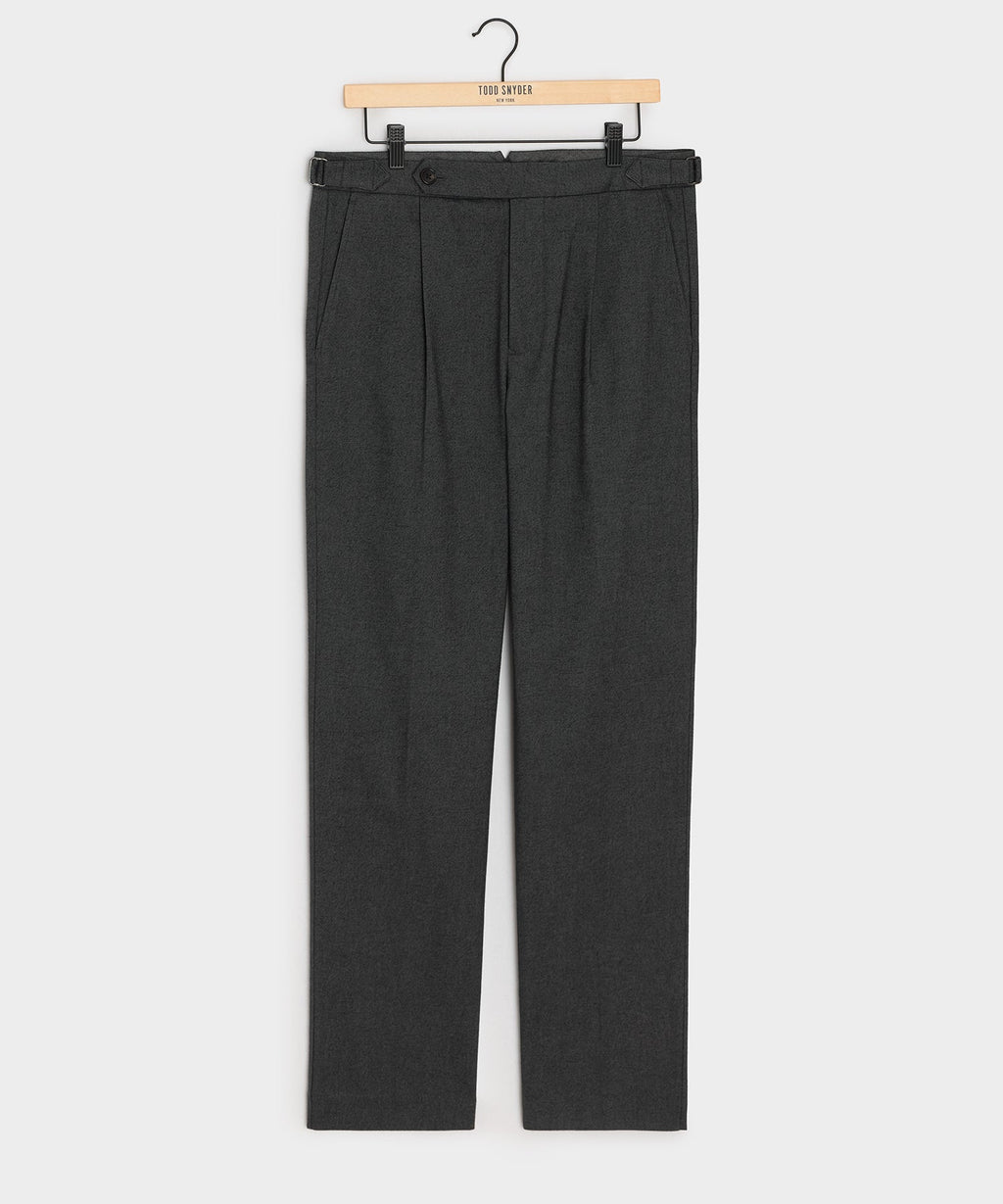 Italian Heathered Cotton Side Tab Trouser