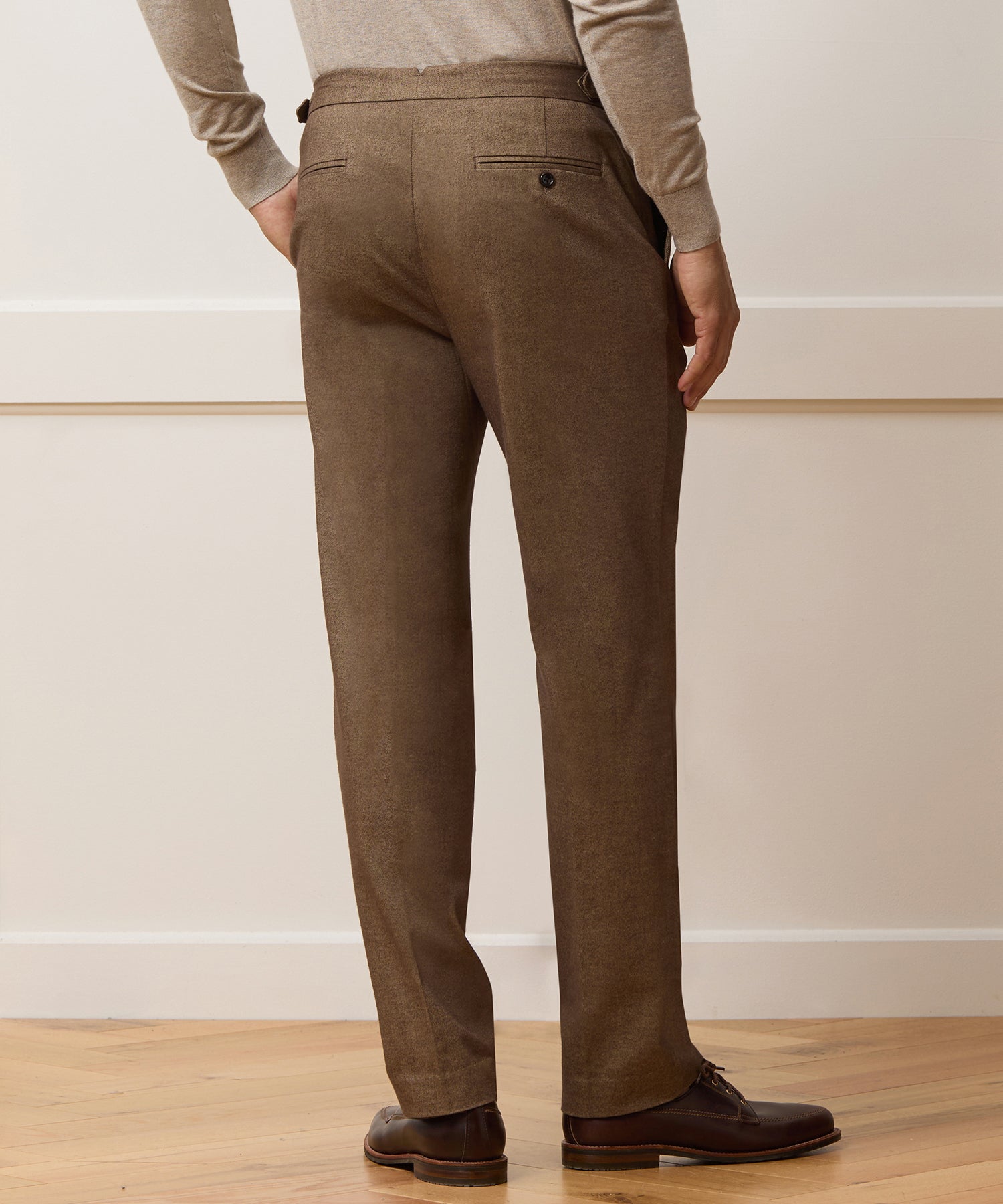 Italian Heathered Cotton Side Tab Trouser