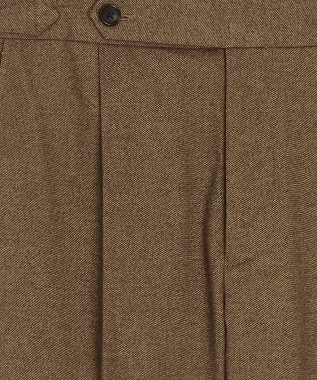Italian Heathered Cotton Side Tab Trouser