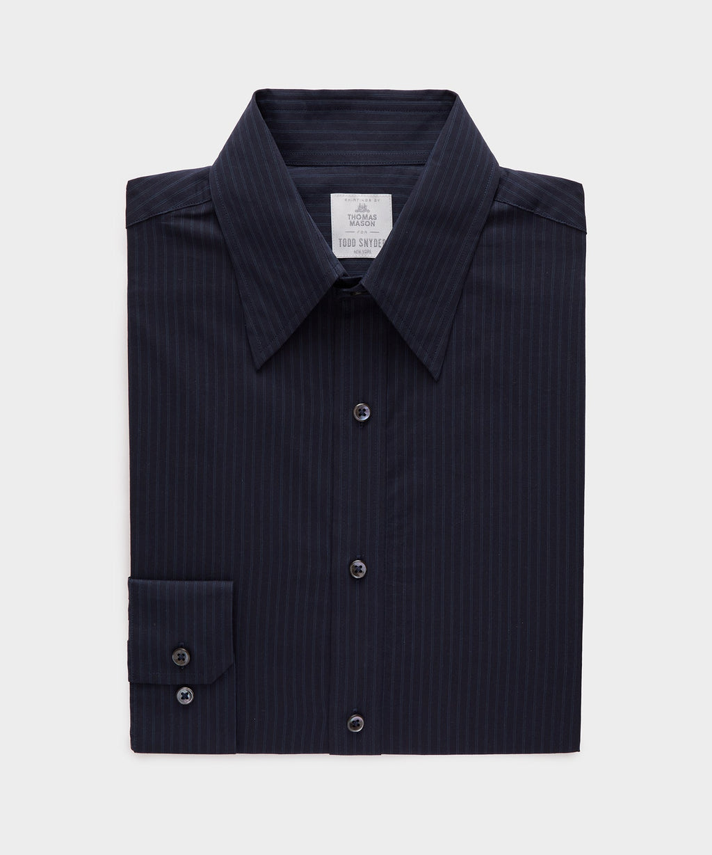 Lightweight Flannel Long Point Collar Dress Shirt