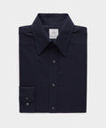 Lightweight Flannel Long Point Collar Dress Shirt