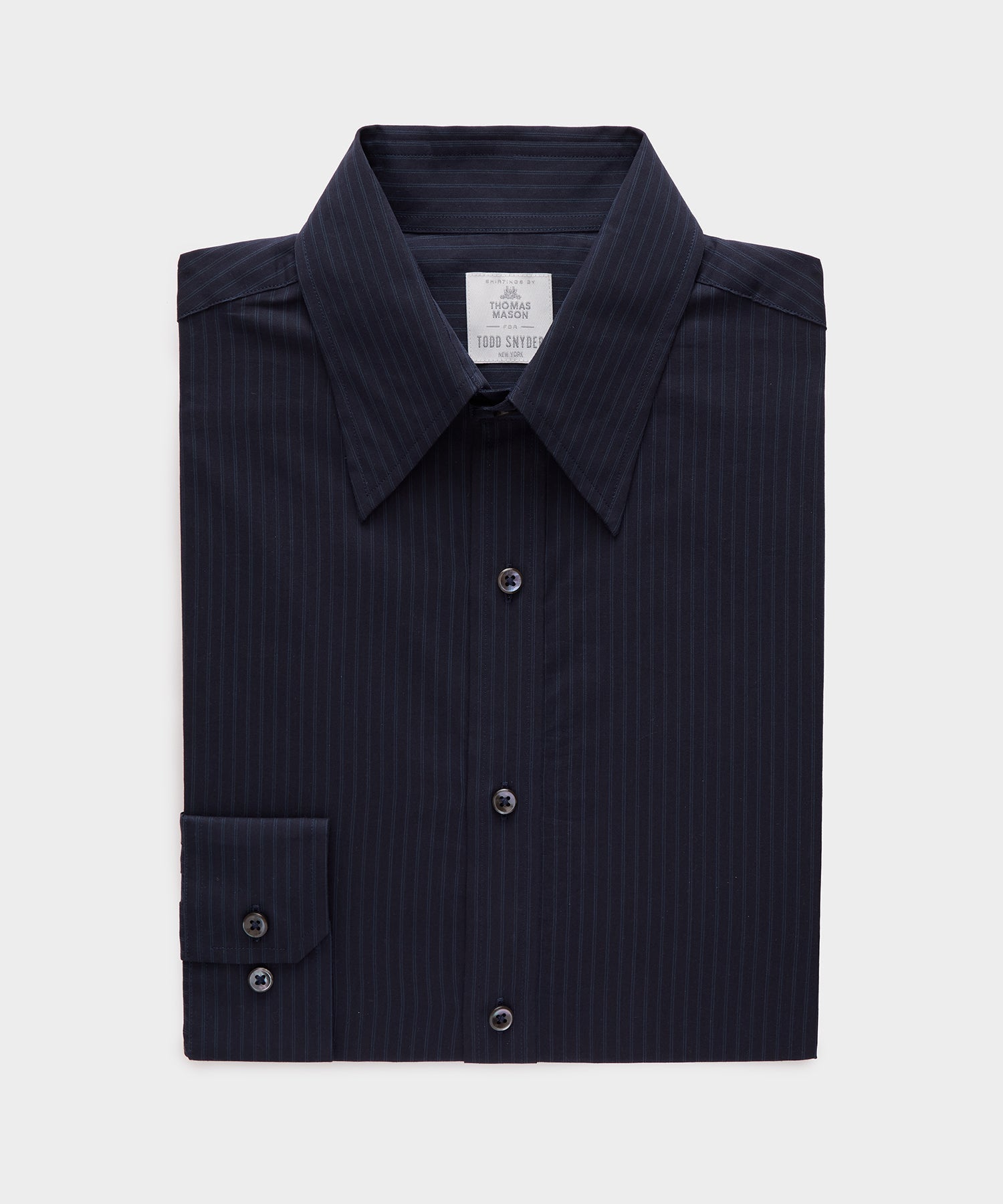 Lightweight Flannel Long Point Collar Dress Shirt