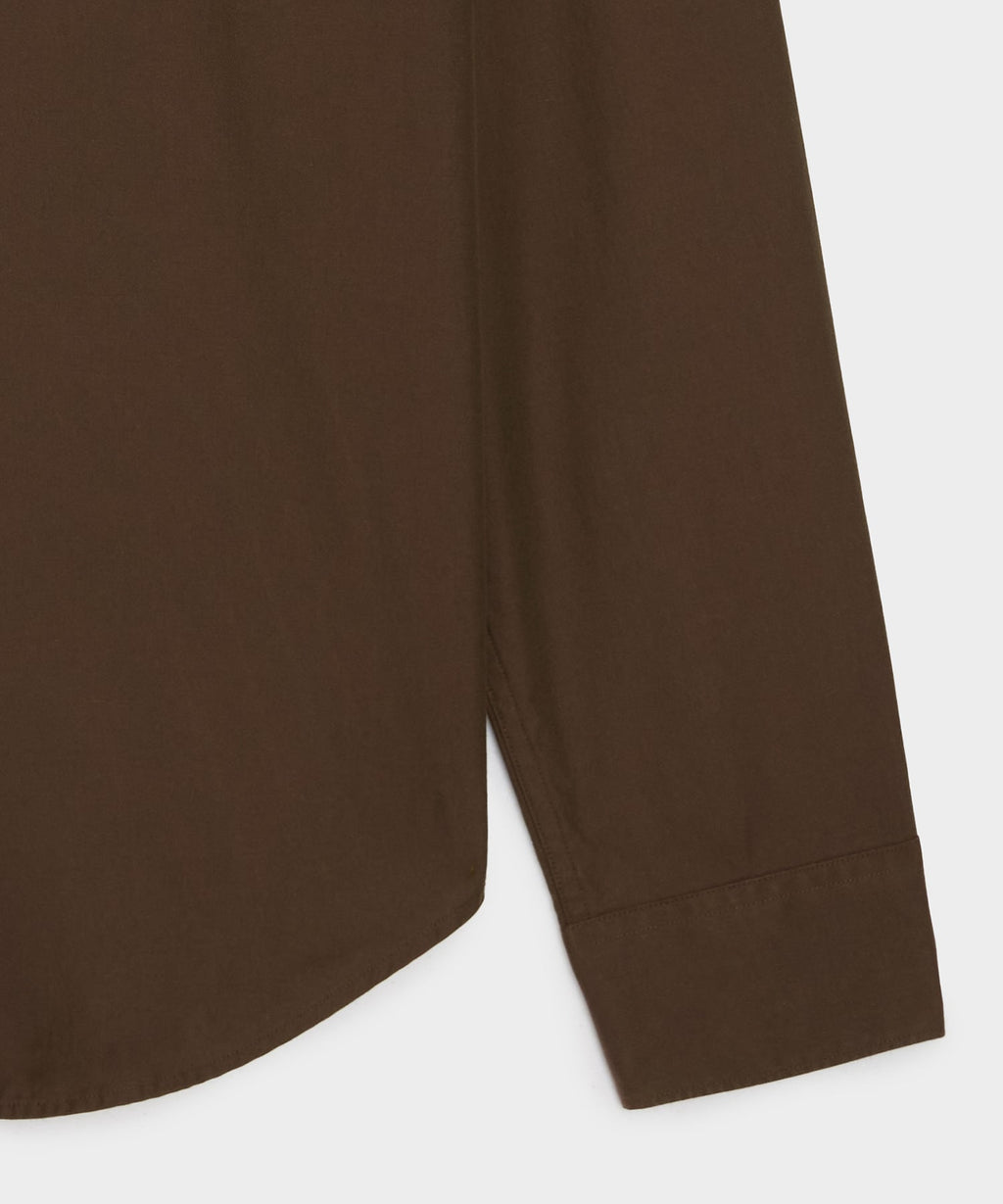 Cotton Twill Long Point Collar Shirt