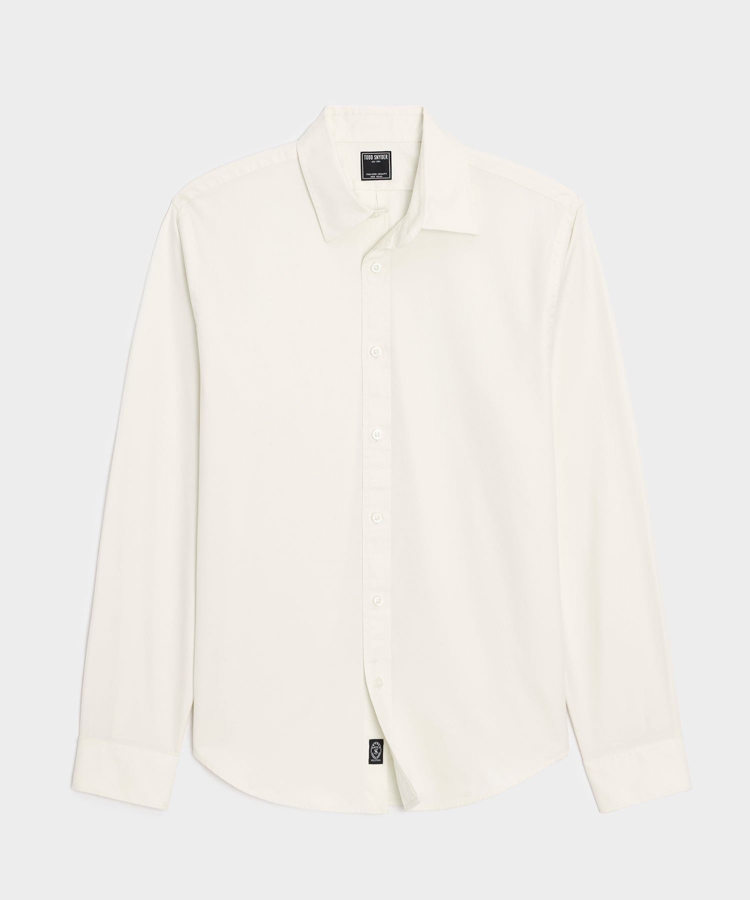 Cotton Twill Long Point Collar Shirt