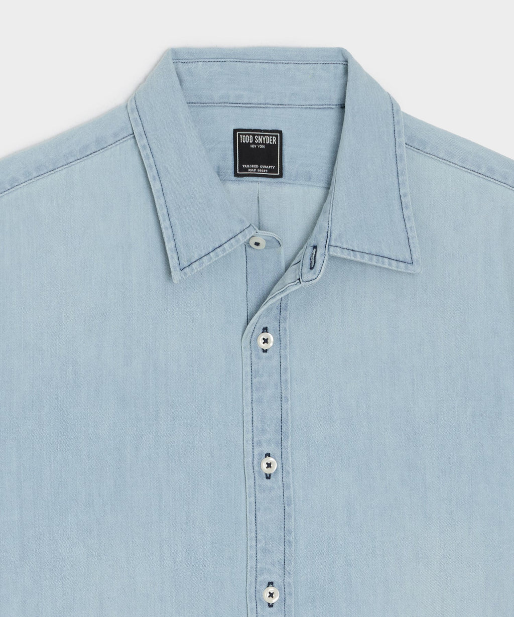 Denim Point Collar Shirt