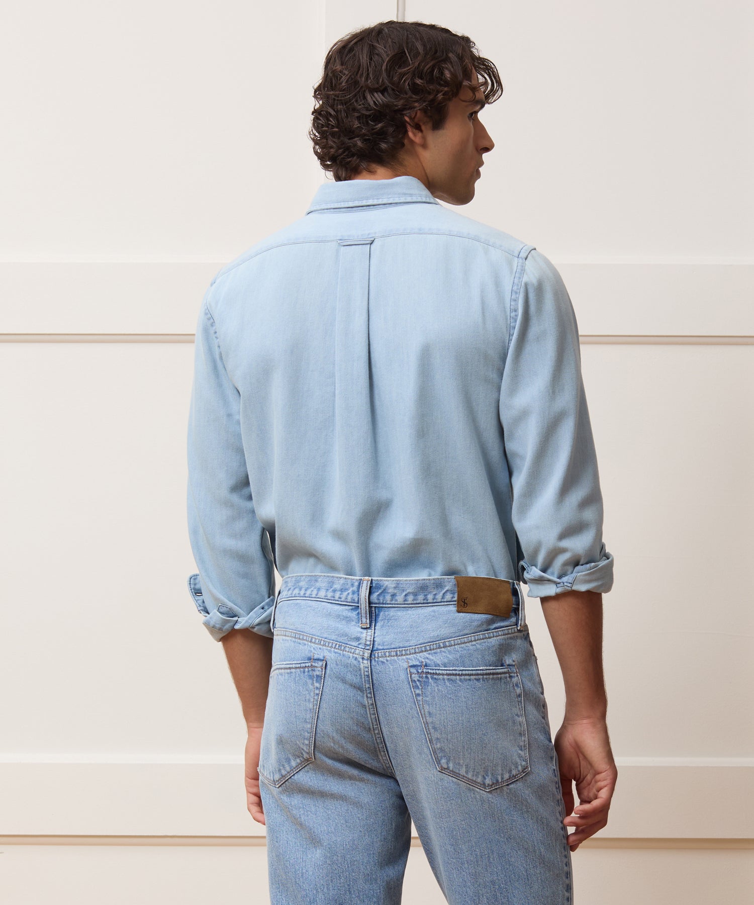 Denim Point Collar Shirt