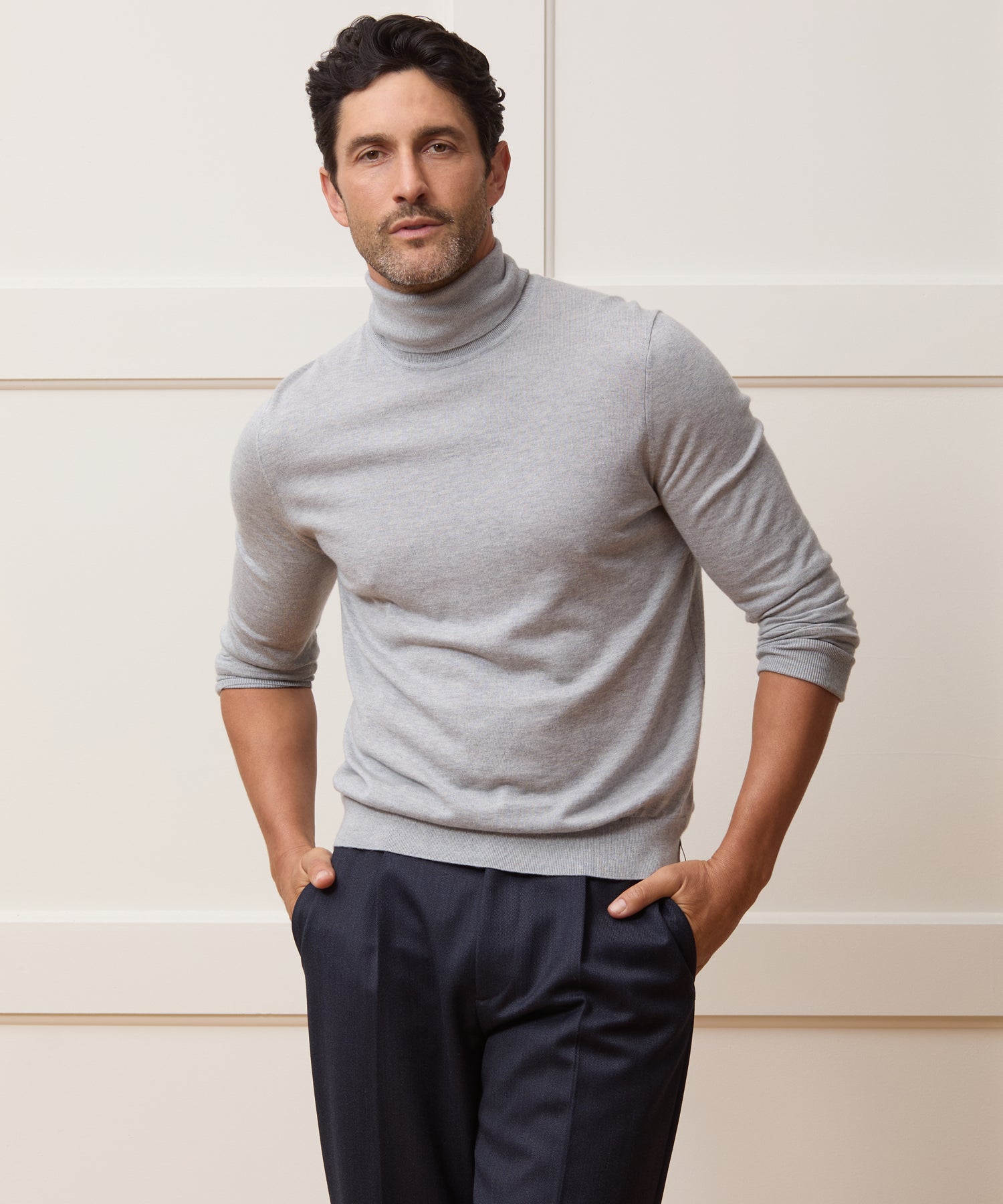 Silk-Cashmere Turtleneck Sweater