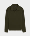 Silk-Cashmere Ribbed Montauk Sweater Polo