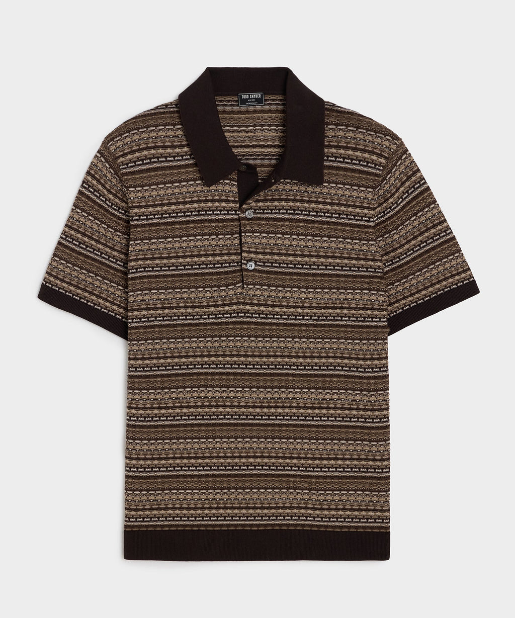 Silk-Cotton Sweater Polo